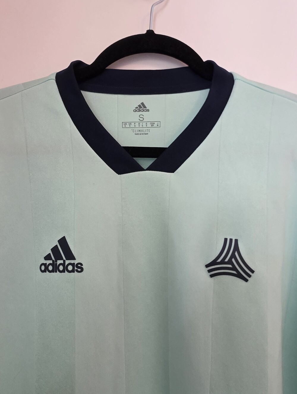 Adidas Tango Advanced Soccer Jersey Small Clear Mint Climalite - Picture 5 of 7